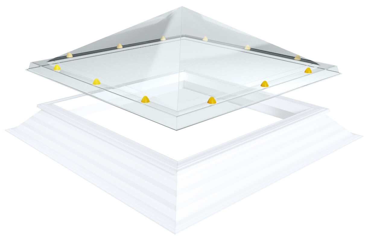 pyramidenförmige Lichtkuppel, rechteckig 50x80cm