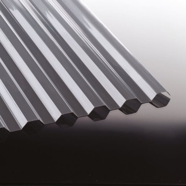 Polycarbonat Spundwand 76/18 Heatblock silbergrau liegend