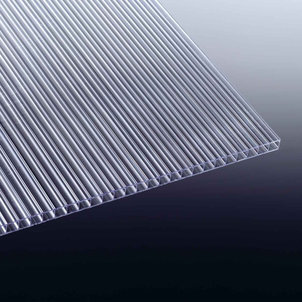Polycarbonat 10mm glasklar liegend